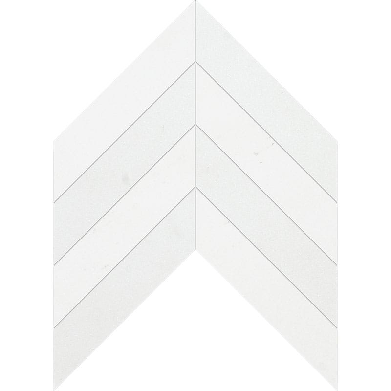 products     by collection     aspen white honed marble  Aspen White Honed Chevron Marble Waterjet Decos 13x10