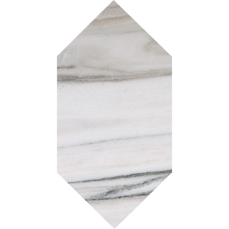 Skyline Polished Large Picket Marble Waterjet Decos 6x12