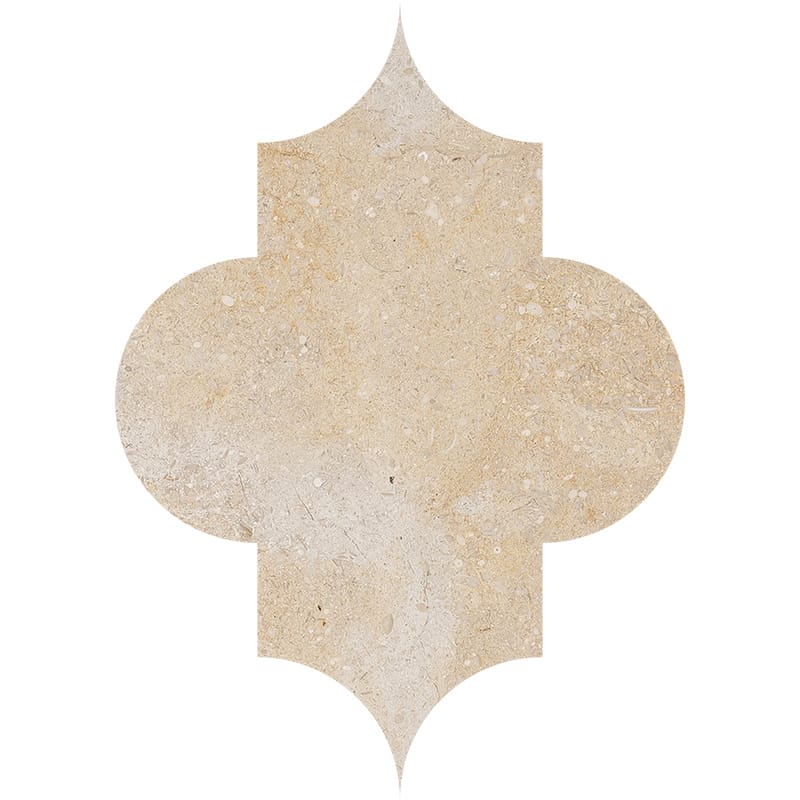 Seashell Honed Arabesquette Limestone Waterjet Decos 6x8 1/4
