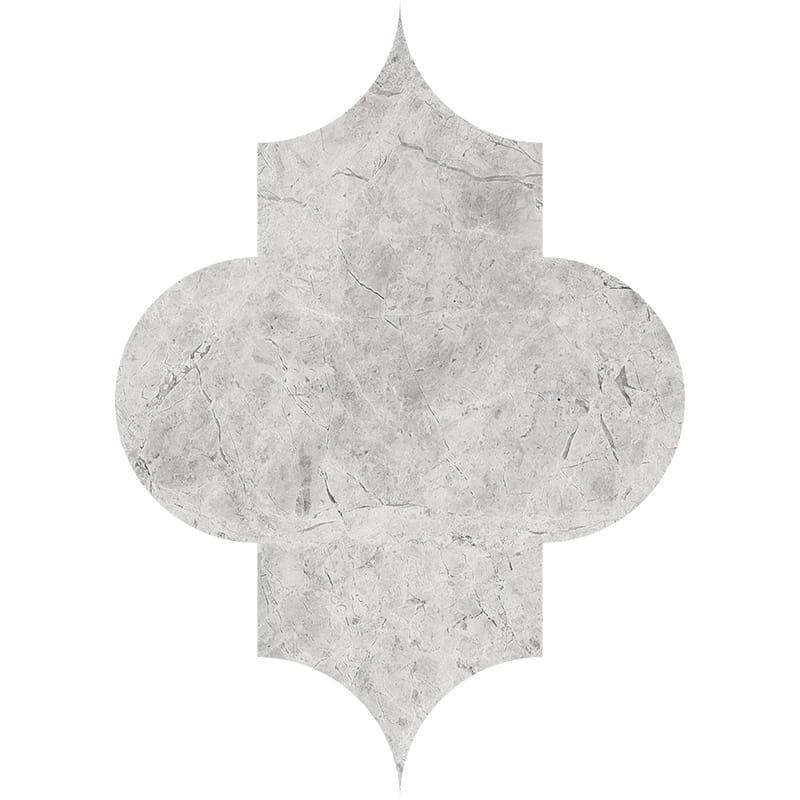 Silver Shadow Honed Arabesque Marble Waterjet Decos 8x11