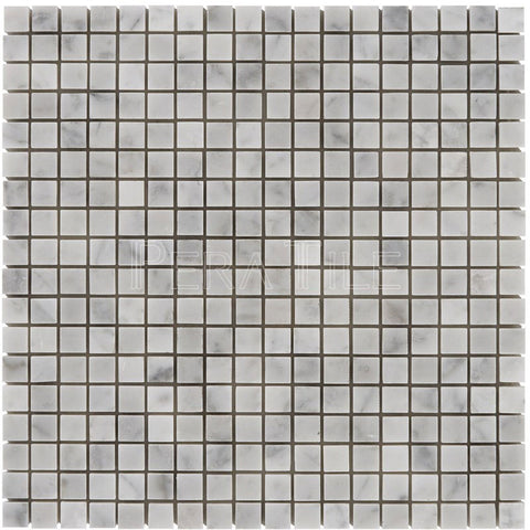 Bianco Carrara 5/8×5/8 Honed Square Mosaic