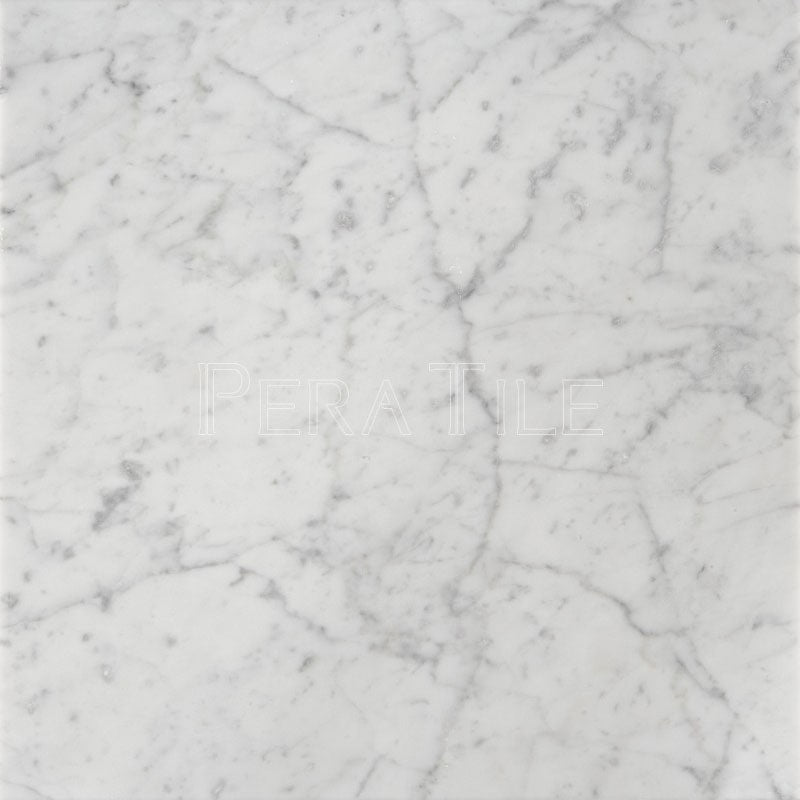Bianco Carrara 18×18 Polished Marble Tile