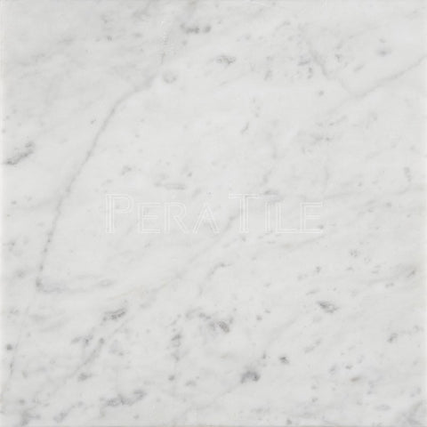 Bianco Carrara 12×12 Honed Marble Tile