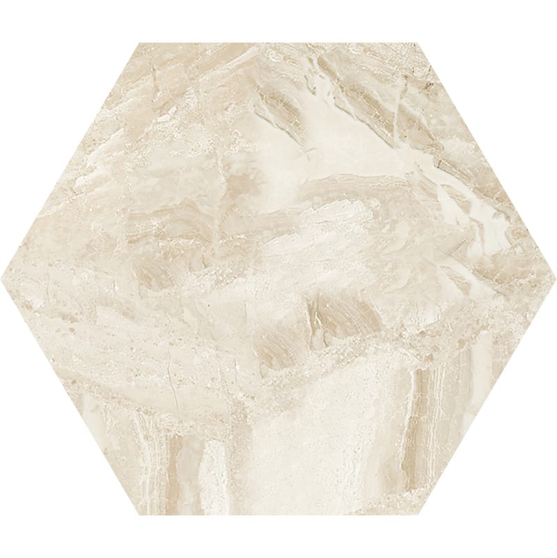 Diana Royal Honed Hexagon Marble Waterjet Decos 5 25/32x5