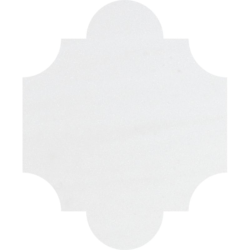 products     by collection     aspen white polished marble  Aspen White Polished San Felipe Marble Waterjet Decos 8x9 3/4