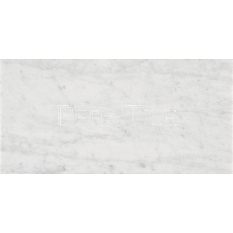 Bianco Carrara 12×24 Honed Marble Tile