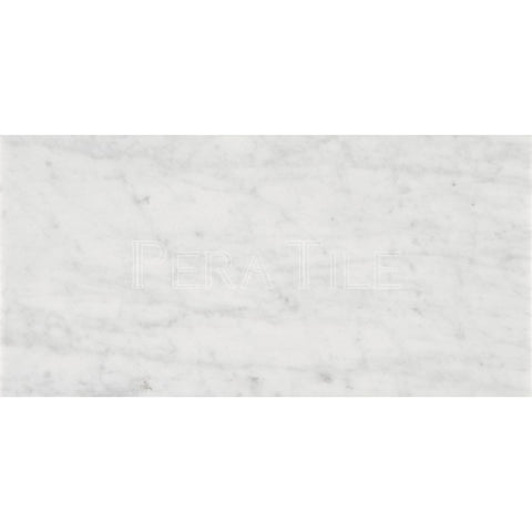 Bianco Carrara 12×24 Honed Marble Tile