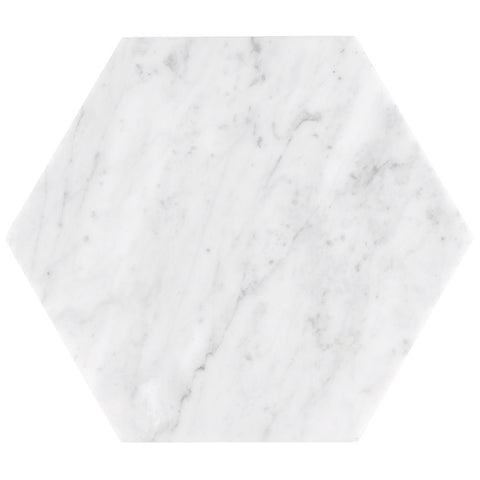 Epoch White Carrara 10" Hexagon Honed