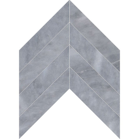 Allure Light Polished Chevron Marble Waterjet Decos 13x10