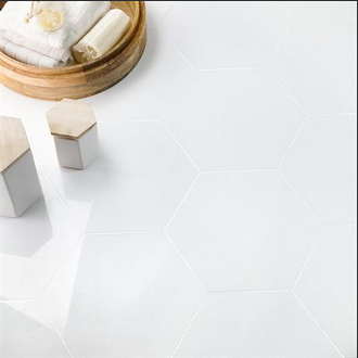 Crystal Tech White 10" Hexagon