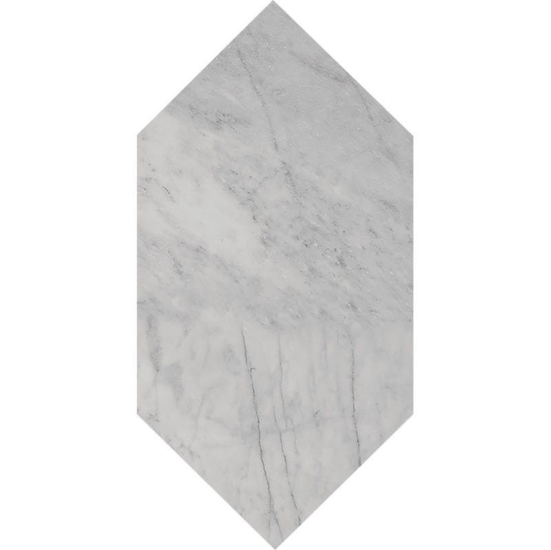 Avenza Honed Large Picket Marble Waterjet Decos 6x12
