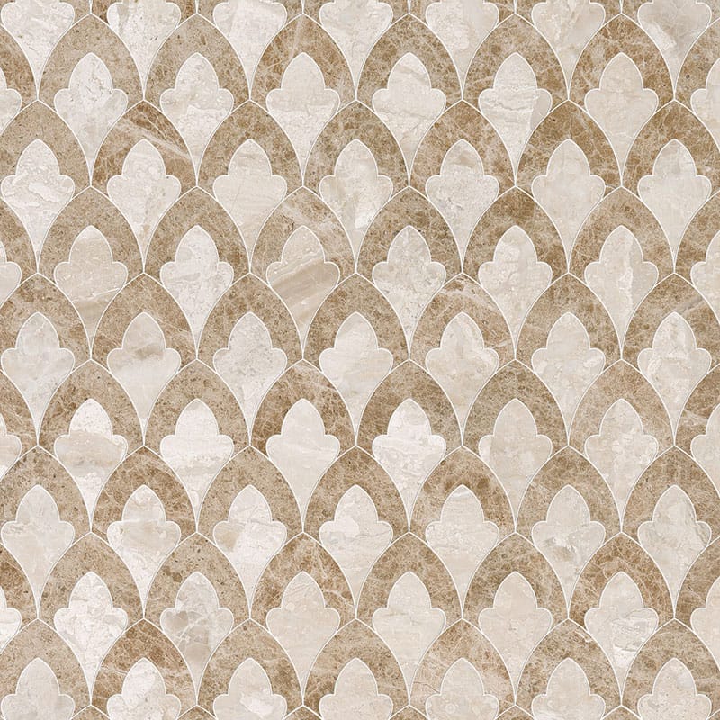 Diana Royal, Paradise Multi Finish Sophia Marble Waterjet Decos 8 3/4x13 1/2