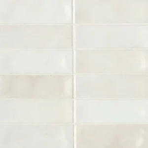 Celine 2" x 6" Glossy Porcelain Floor & Wall Tile in White