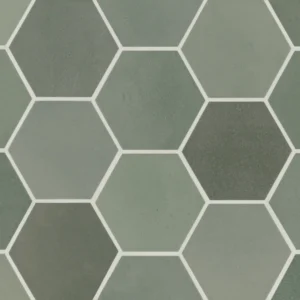 Celine 4" Hexagon Matte Porcelain Floor & Wall Tile in Sage