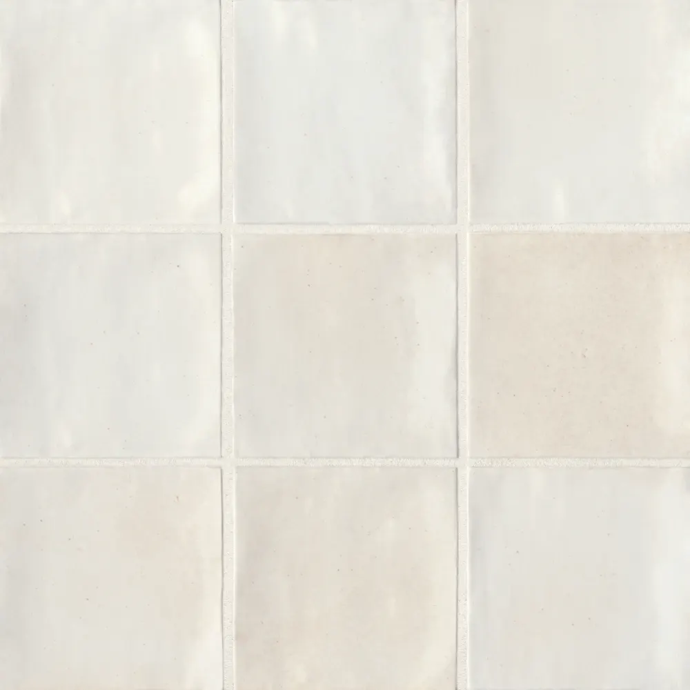 Celine 4" x 4" Glossy Porcelain Floor & Wall Tile in White