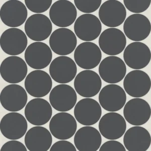 Marin 2" Penny Round Matte Porcelain Mosaic in Black Sea