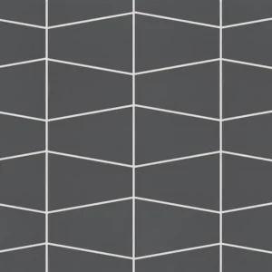 Marin Trapezoid Matte Porcelain Mosaic in Black Sea