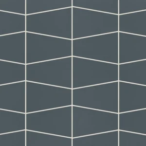 Marin Trapezoid Matte Porcelain Mosaic in Midnight Tide