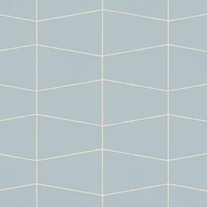 Marin Trapezoid Matte Porcelain Mosaic in Misty Blue