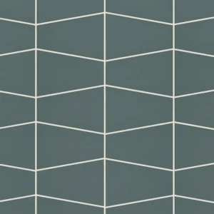 Marin Trapezoid Matte Porcelain Mosaic in Ocean Teal