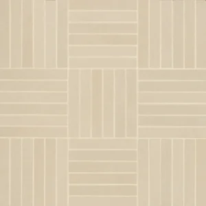 Sahara .5" x 4" Matte Crosshatch Porcelain Mosaic Tile in Ecru