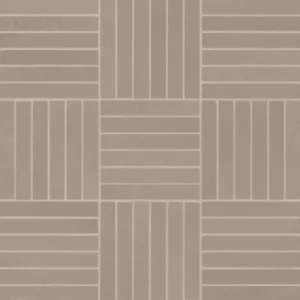 Sahara .5" x 4" Matte Crosshatch Porcelain Mosaic Tile in Taupe