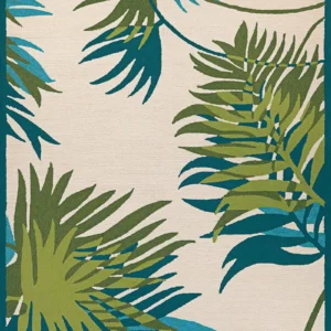 Covington Jungle Leaves  Ivory-Forest Green