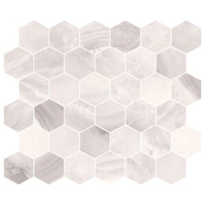 Agata Grey Hex Mosaic Matte