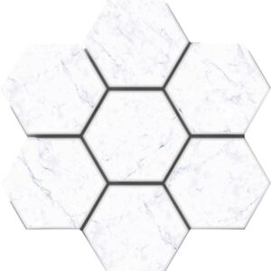 Carrara Hexagon Mosaic Satin