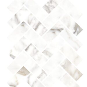 Grey Herringbone Mosaic Satin