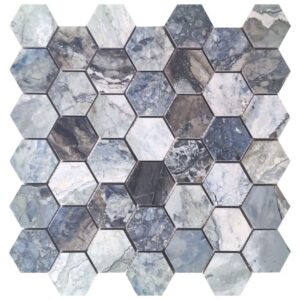 Mystic Ocean Matte Hexagon 12 x 12