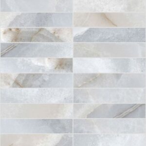 Reves Bleu Matte Mosaico 1 x 6 12 x 12