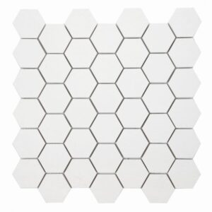 Super White Stone Hexagon 2 x 2 12 x 12